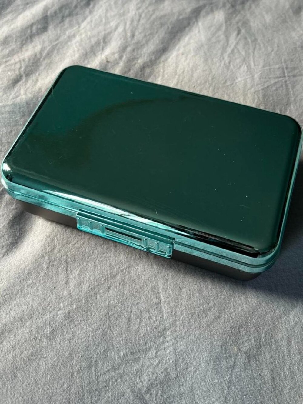 Light Blue Metallic Hard Pencil Case